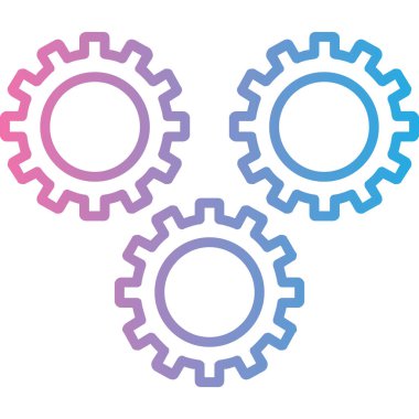 Dişliler. Web simgesi basit tasarım