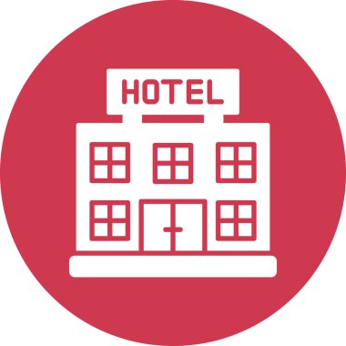 Otel simgesi, basit illüstrasyon