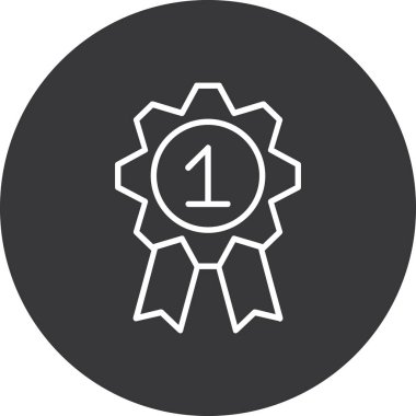 Madalya kutsal kişilerin resmi içinde izole trendy düz stil.