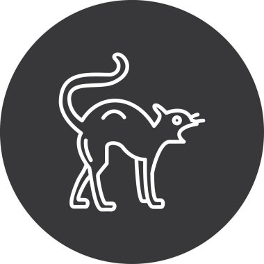 Bir kedi simgesinin vektör illüstrasyonu