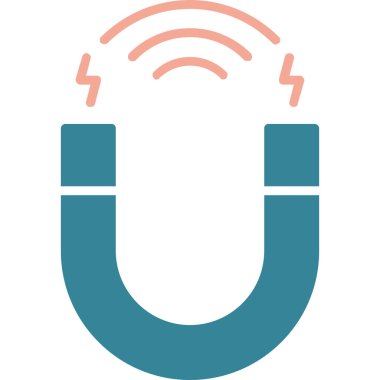 Magnet simgesinin vektör illüstrasyonu