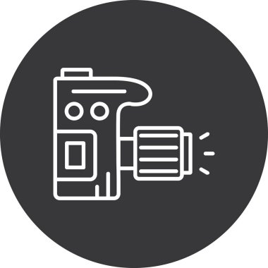 Kamera simgesinin vektör illüstrasyonu