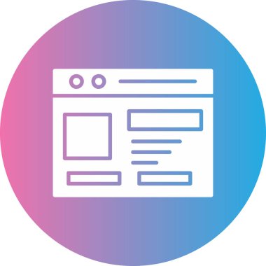 tarayıcı pencere simgesi vektör illüstrasyonu