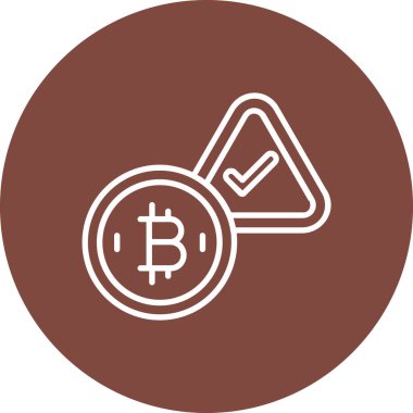 bitcoin. Web simgesi basit illüstrasyon