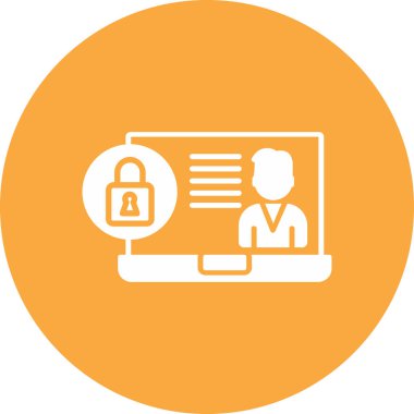 Güvenlik. Web simgesi basit illüstrasyon