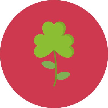 Yonca yaprak ikonu vektör illüstrasyonu