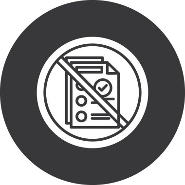 Dumanlı ikon vektör illüstrasyonu yok