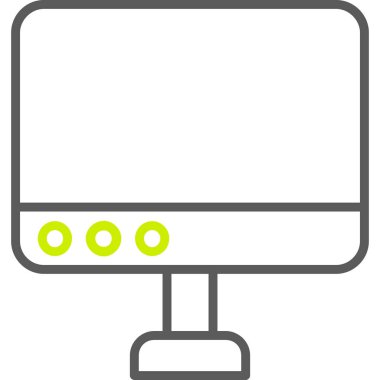 Bilgisayar ekranı işareti. Basit tasarım