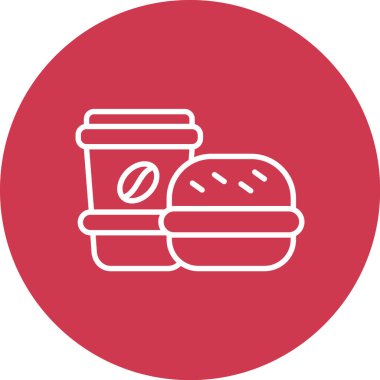 Yemek. Web simgesi basit illüstrasyon