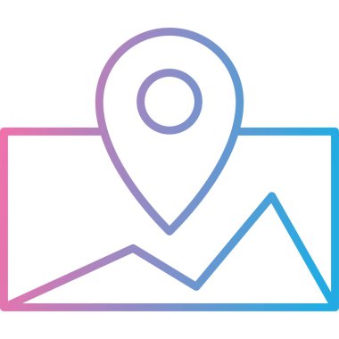 konumu simgesi harita, illüstrasyon vektör