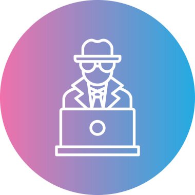 hacker simgesi, vektör illüstrasyonu basit tasarım