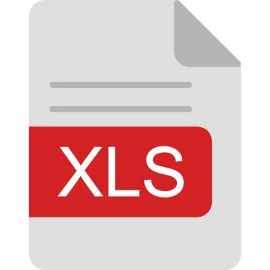 dosya xls düz simgesi