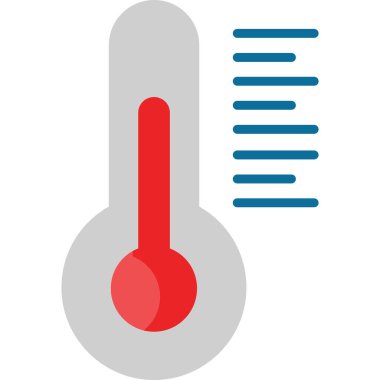 sıcaklık termometre simgesi, vektör illüstrasyonu
