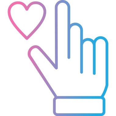 Aşk. Web simgesi basit illüstrasyon