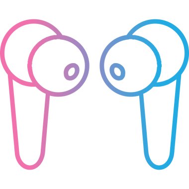 Bir çift mavi, pembe ve mavi rengin vektör çizimi