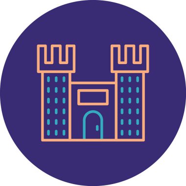 Bina. Web simgesi basit illüstrasyon