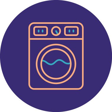 çamaşır makinesi ikon vektör çizimi