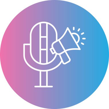 mikrofon simgesi vektör illüstrasyonu