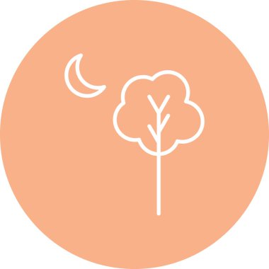 Eşsiz Ağaç Vektör Satırı Simgesi