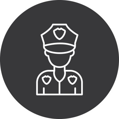 Bir polis memurunun vektör çizimi
