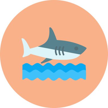 Köpekbalığı. Web simgesi basit illüstrasyon