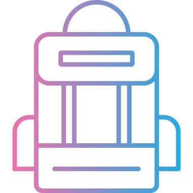 Sırt çantası modern simge, vektör illüstrasyonu