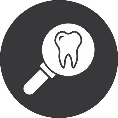 Diş ikonu, vektör illüstrasyonu