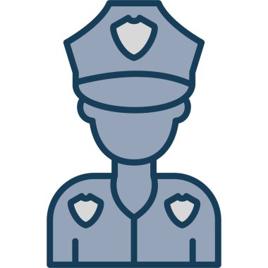 Moda tarzında izole edilmiş polis simgesi