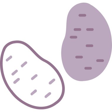 Patates ikonu vektör illüstrasyonu