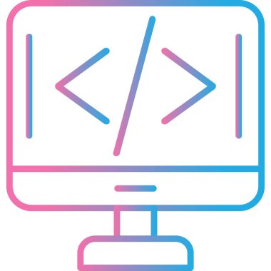 bilgisayar monitörü web simgesi, illüstrasyon tasarımı
