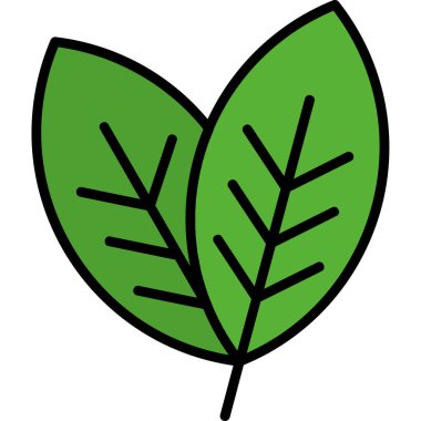 Yaprak. Web simgesi basit illüstrasyon