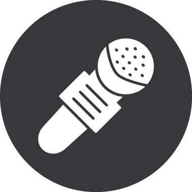 Mikrofon simgesinin vektör illüstrasyonu