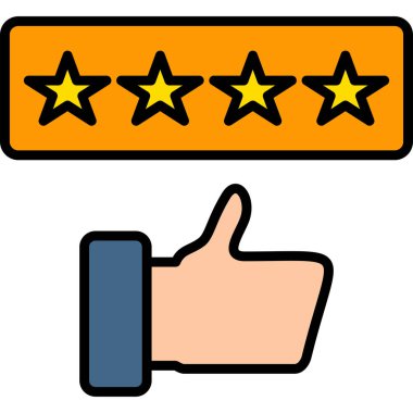 derecelendirme simgesi vektör illüstrasyonu