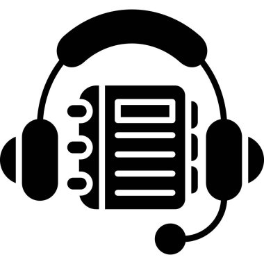 Müşteri desteği simgesi, basit vektör illüstrasyonu