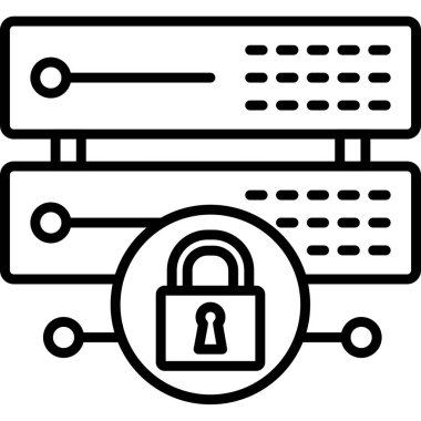 İnternet güvenlik simgesi. Beyaz arkaplanda izole edilmiş web tasarımı için internet güvenlik vektörü simgesi