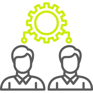 Vites simgesi. Taslak çizim biçimi düz ikonik sembol, eko yeşil renk, gri arkaplan