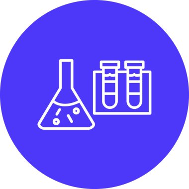 vector illustration of test tubes icon