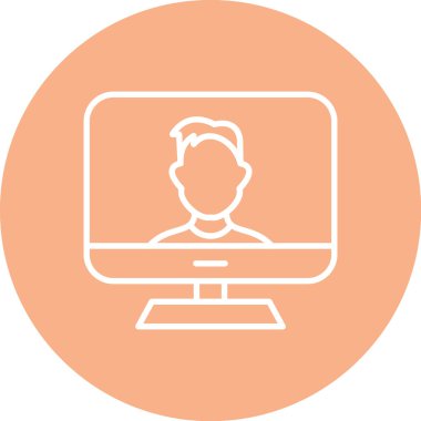 Man avatar simgesi vektör illüstrasyonu