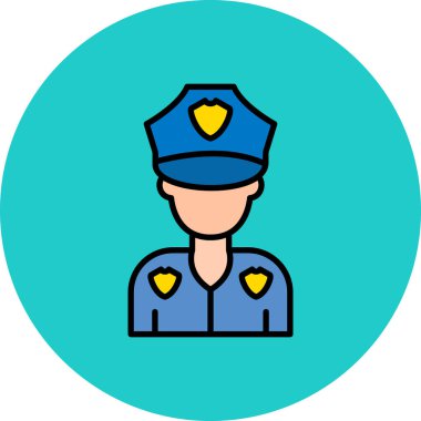 polis simgesi vektör illüstrasyonu