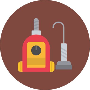 Elektrik süpürgesi simgesi, vektör illüstrasyonu