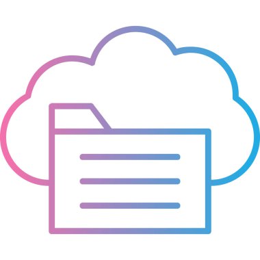 vektör bulut teknolojisi simgesi