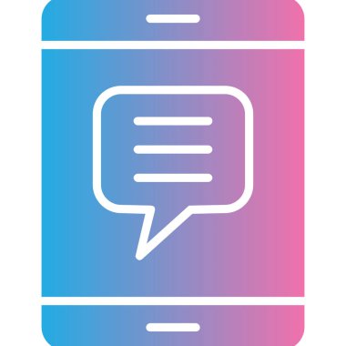 Sohbet simgesi vektör illüstrasyonu