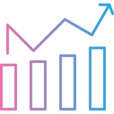 çubuk grafik simgesi, vektör çizimi