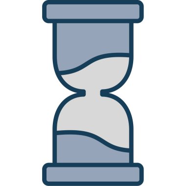 Kum saati ikonu. vektör illüstrasyonu