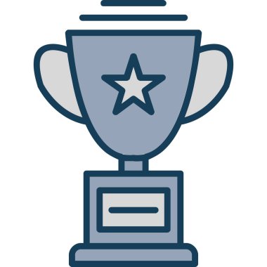 ödül kupa simgesi düz stil