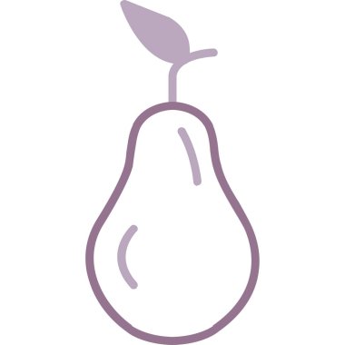 Taze meyve, illüstrasyon, vektör, beyaz arka planda.