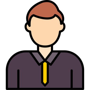 İş adamı simgesi, vektör illüstrasyonu