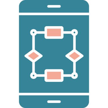 Cep telefonu. Web simgesi basit illüstrasyon