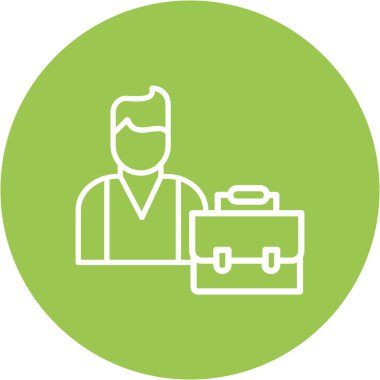 Çantalı bir adamın vektör çizimi