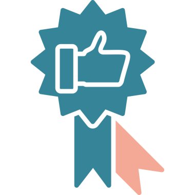 beyaz arkaplanda başparmak simgesi ve vektör illüstrasyon tasarımı.